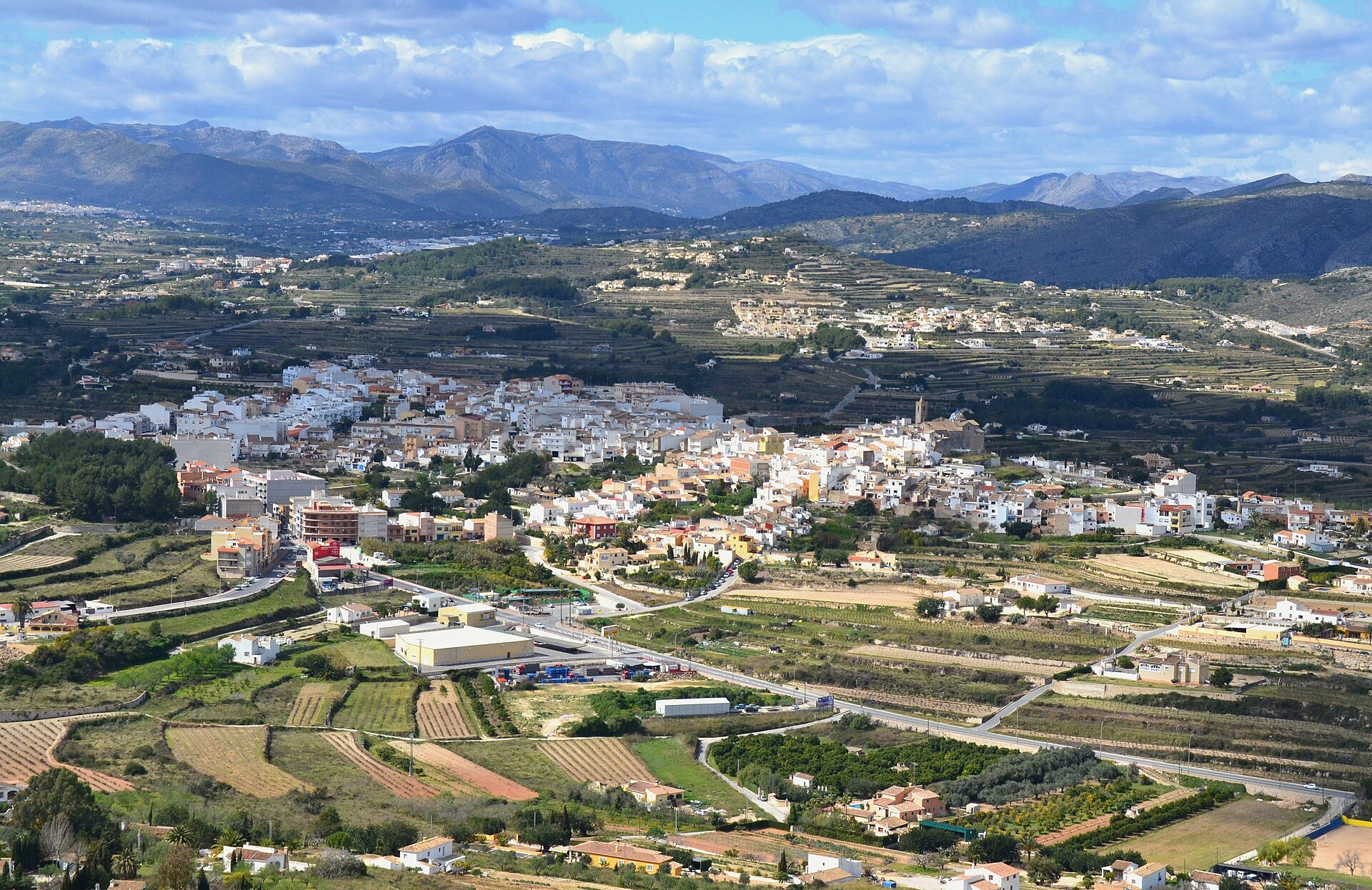 El Poble Nou de Benitatxell — vista panorámica del casco urbano