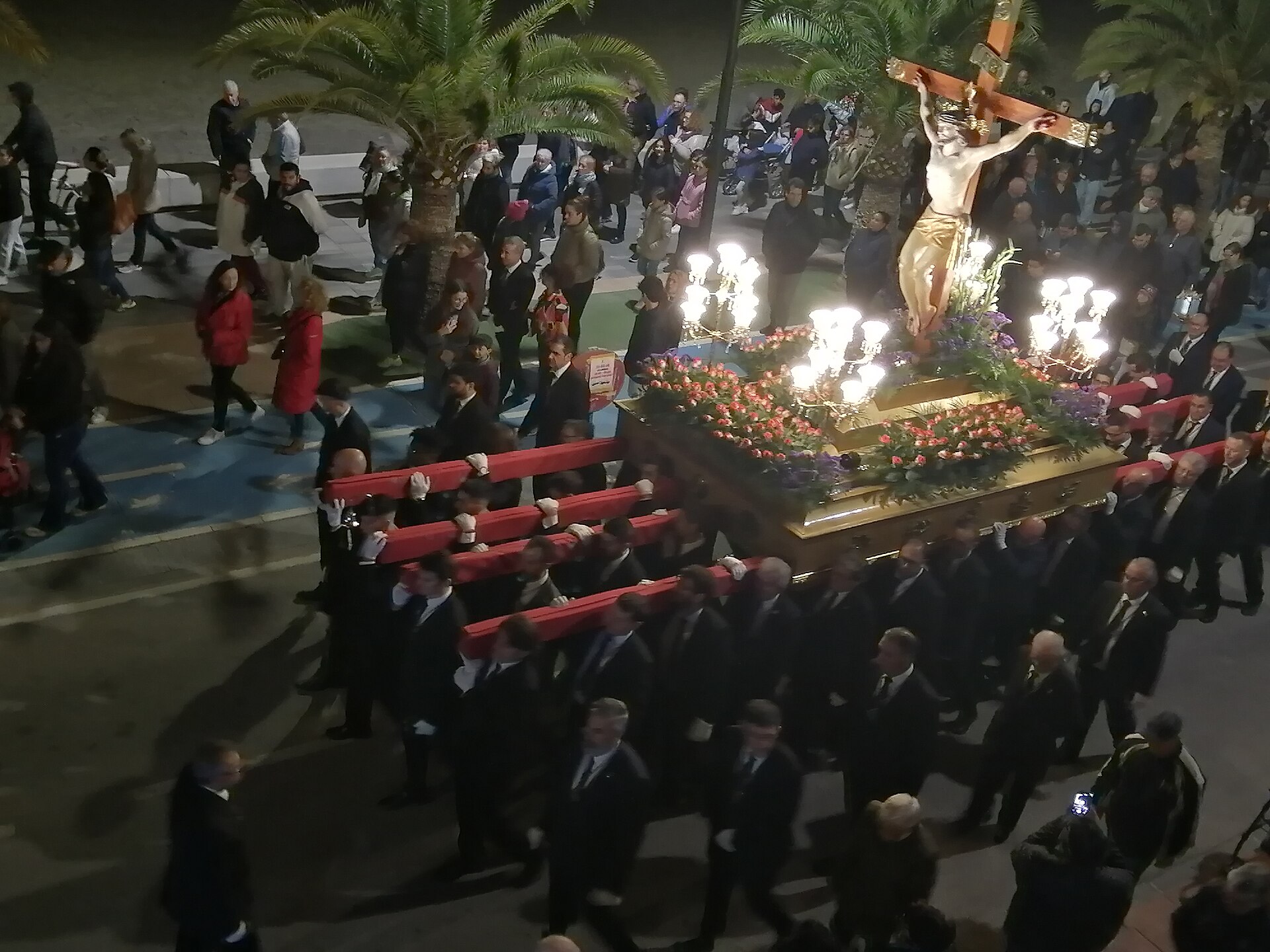 Procesión en el paseo marítimo de Lo Pagán, San Pedro del Pinatar