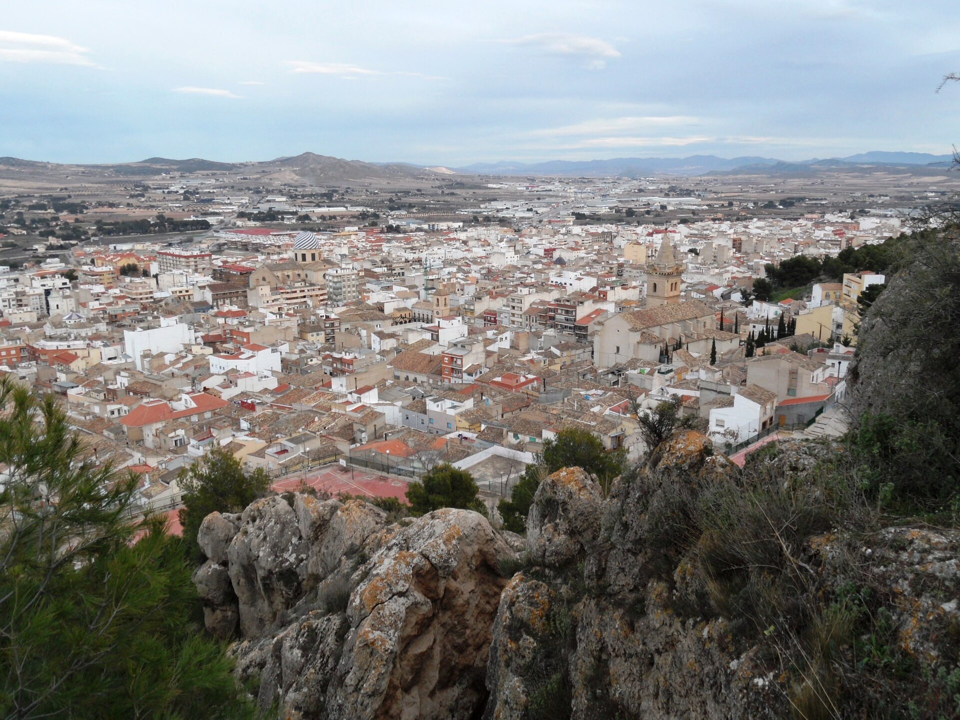 Vista panorámica de Yecla desde el Paso de la Bandera